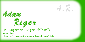 adam riger business card
